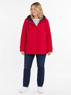 Mona Lisa by Fen-Nelli Red Hooded Parka Jacket - Size 14W women’s Plus Size